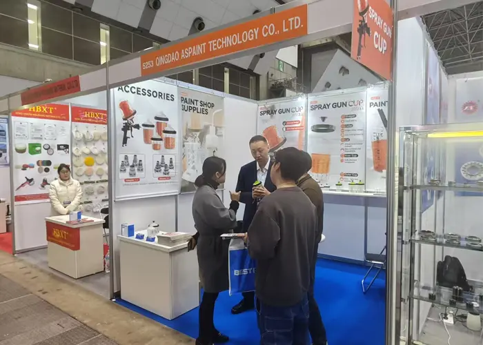 Qingdao Espant Technology Co., Ltd. schijnt op de 2025 Tokyo International Auto Parts Show (IAAE) met een spuitpistoolbeker.